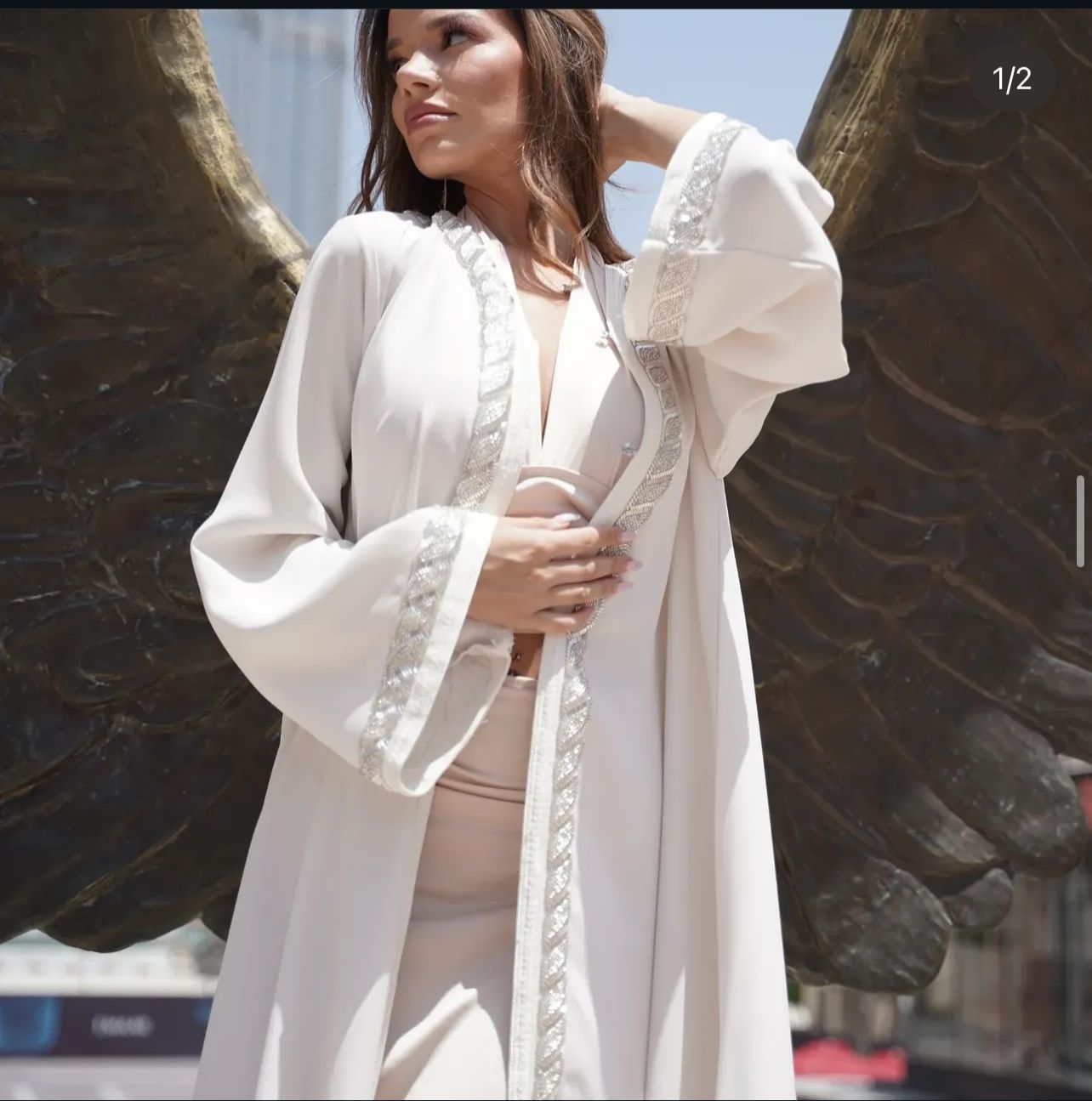 Pure White Abaya